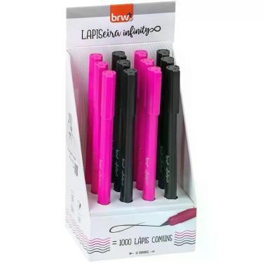 Imagem de Lapiseira Infinita 5MM PRETA/ROSA DP.C/12 - BRW