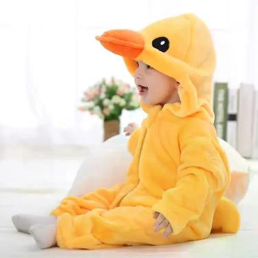 Imagem de Macacão Pijama Frio Inverno Fantasia Infantil de Bebê Urso Ursinho Pin
