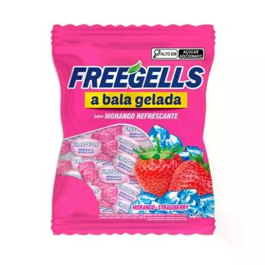 Imagem de Bala Freegells Morango Pacote 475g - Riclan