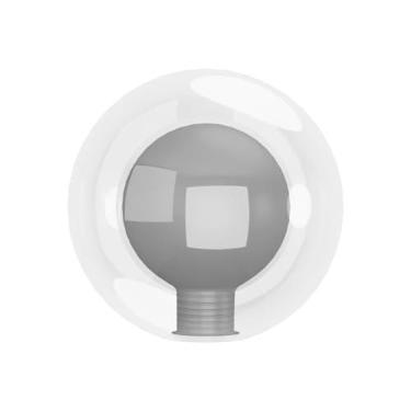 Imagem de Globo de Vidro Especial 10cm Encaixe de Rosca 2cm para Reposição de Luminária Lustre Pendente Arandela Abajur Jabuticaba TANGERINA (Ambar, Transparente ou Fumê) (Globo Transparente)