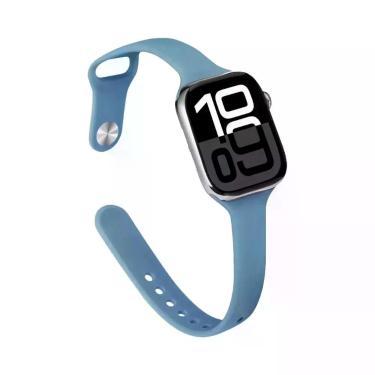Imagem de Pulseira De Silicone Slim Para Apple Watch 45mm 44mm 40mm 41mm Bracele