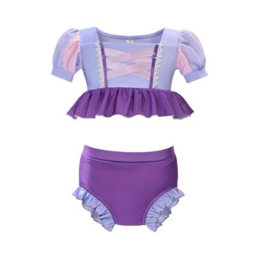 Imagem de Maiô para bebês meninas e maiô infantil de praia, coleção Princesa, ma