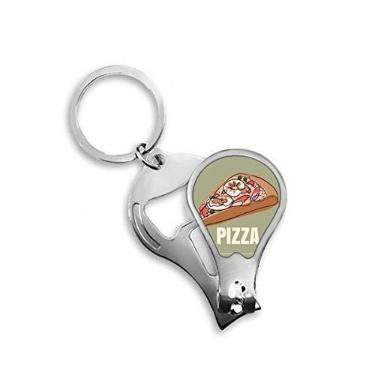 Imagem de Fatia de pizza Itália Sea Foods cortador de unhas abridor chaveiro tesoura
