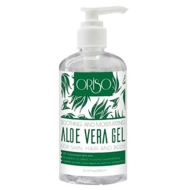 Imagem de ORISO Gel de Aloe Vera com Aloe Vera prensada a frio - Alívio puro de queimaduras solares, picadas de insetos, pequenos cortes - Loção hidratante calmante para rosto, cabelo e corpo - 10 ml