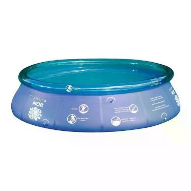 Imagem de Piscina Redonda 1055 6700L 360cm com Borda Inflável e Kit Reparo Azul Mor