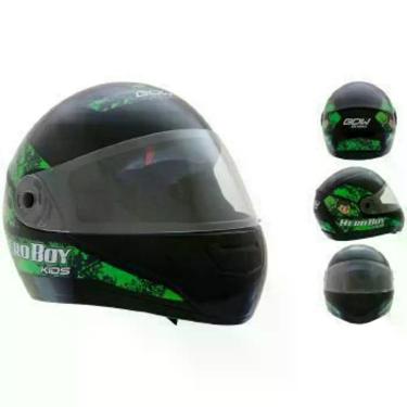 Imagem de Capacete Infantil Gow Hero Boy Preto/Verde