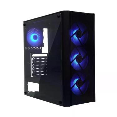 Imagem de Gabinete Gamer ATX Brazil PC BPC-T02B 4 Coolers Lateral De Vidro