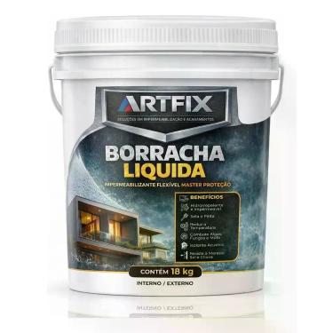 Imagem de Borracha Líquida 18kg Contra Vazamento Impermeabilizante Branco Acetin