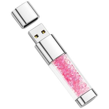 Imagem de Unidade flash USB BorlterClamp Cute Pink Crystal 32GB - BORLTER CLAMP