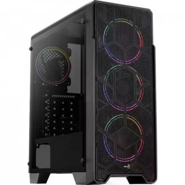 Imagem de Gabinete Gamer Aerocool Ore Saturn Preto Rgb Lateral Acrílico [f002]