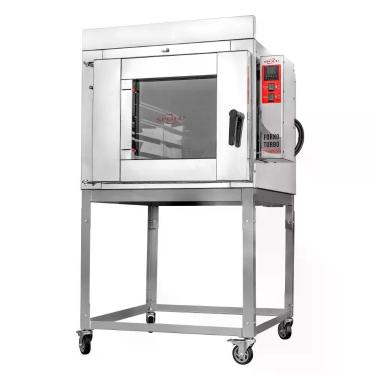 Imagem de Forno Turbo Elétrico Spolu Trabor SPL-604E5 5 Esteiras 9.500W Trifásico Inox 380V