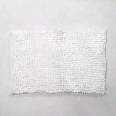 Imagem de Tapete Shaggy Deluxe Antiderrapante 60cm X 90cm Branco Niazitex