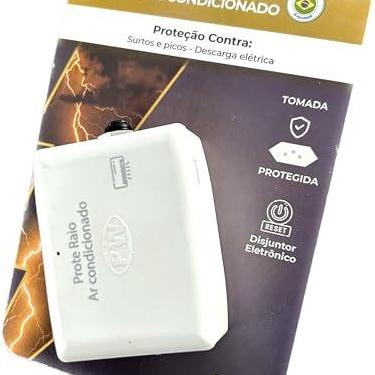 Imagem de PW Prote Raio Ar Condionado Com Disjuntor Eletrônico bivolt, bege, Game Protector