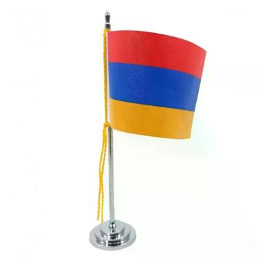 Imagem de Mini Bandeira De Mesa Armênia 15 Cm Poliéster