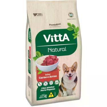 Imagem de Ração Premier Vitta Natural Cães Adultos Raças Pequenas Carne e Arroz 