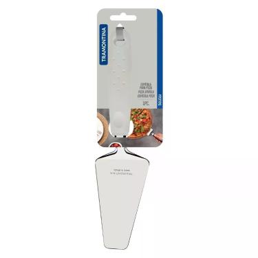 Imagem de Espátula para Pizza Utilità Servir Fatias Aço Inox Cabo Polipropileno Branco Cozinha Tramontina