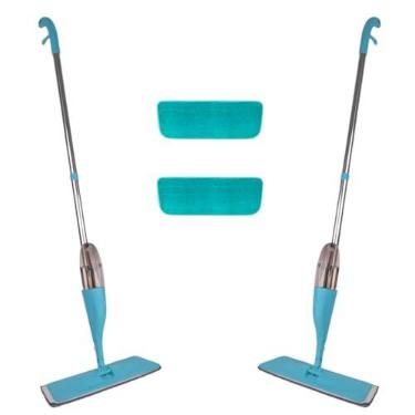 Imagem de Mop Spray Fit Esfregão Borrifador com Reservatório Dispenser Agua Produto de Limpeza, 2 Refil Microfibra Extras, Com Gatilho