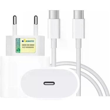 Imagem de Cabo Tipo Usb-C-Usb-C 1m + Fonte Carregador Turbo 30W Android Rápido 6
