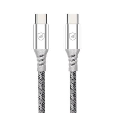 Imagem de Gshield Cabo Tipo C para USB C Ultra Rápido Carregamento 5A até 100 Watts com Power Delivery e Chip E-Marker, Dual Tech (1,8 Metros, Branco)