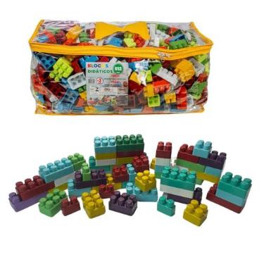 Imagem de Blocos de Montar Didáticos 512 peças Casa Brinq