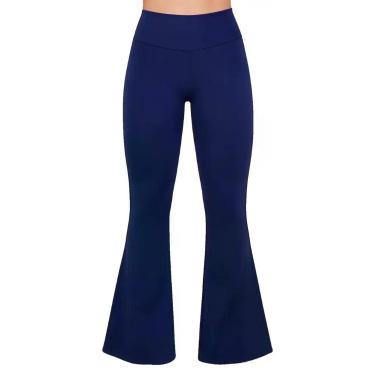 Imagem de Calça Flare Nay Sport CL31 Feminina Cós Largo Poliamida T. P/G, M, 02,