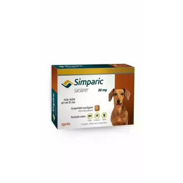 Imagem de Antipulga Simparic 5 A 10kg 20mg C/3 Comprimidos Original Ma - Congrat