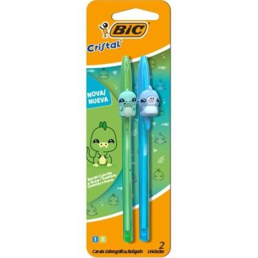 Imagem de Caneta Esferografica Cristal Fashion Bichinho AZ/VD BL.C/02
