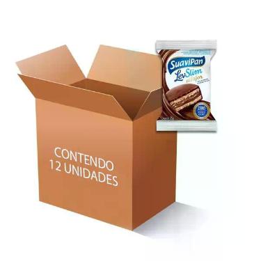 Imagem de Alfajor Zero Açúcar AO LEITE Suavipan Levslim Contendo 12 Unidades De 