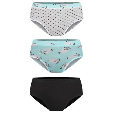 Imagem de Calcinha Lobinha Infantil Estampada 18110-089 C/3, Sortido 0908, PP
