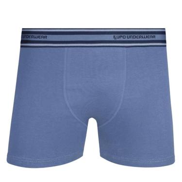 Imagem de Cueca Lupo Boxer Algodão com Elastano Infantil 141-003, Azul, M