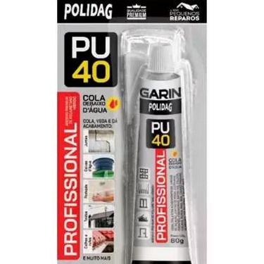 Imagem de Cola Pu 40 Profissional Cinza 80g Polidag - Garin