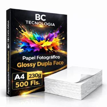 Imagem de Papel Fotográfico Dupla Face 230g Glossy A4 Prova Dágua 500 Folhas - B