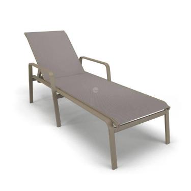 Imagem de Espreguiçadeira Piscina Praia Alumínio Fendi Tela Fendi - Aluv Móveis