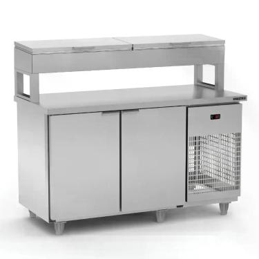 Imagem de Balcão de Serviço Refrigerado Condimentador Refrimate BSRC1500 2 Portas Inox 220V