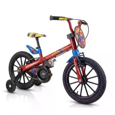 Imagem de Bicicleta Infantil 7137 Aro 16 4 Anos V-Brake Spider-man Vermelho Nathor