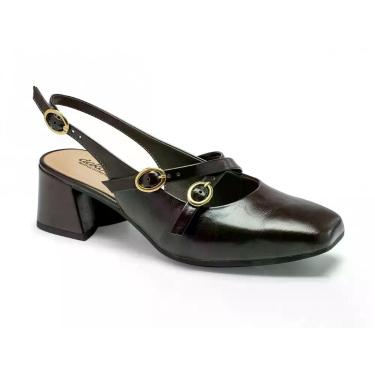 Imagem de Sapato Salto Bloco Aberto Dakota D0081 Feminino, Cacau, 35