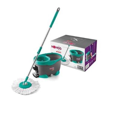 Imagem de Noviça - Mop Balde Twister Turbo, Balde de 17 Litos com Centrífuga com Duplo Sistema de Torção e Esfregão de Microfibra, Bettanin