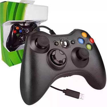 Imagem de Controle Joystick Com Fio Xbox 360 Slim Compatível Com Jogos Atuais Cloud Game Pc E Celular