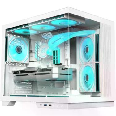 Imagem de Gabinete Gamer Clarity Max Mid Tower ATX Aço com Painel de Vidro Temperado Branco Fortrek
