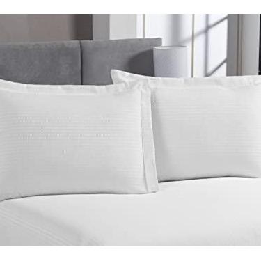 Imagem de Kit 4 Fronhas Porta Travesseiro 50x70 Piquet Liso Branco