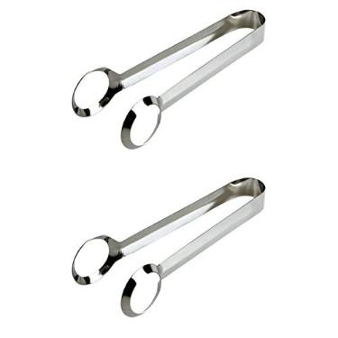 Imagem de 2 peças pinças de fervido clipes de de aço inoxidável pinças de antiderrapantes de salada para servir cozinha de comida para servir bufê, casa, cozinha, restaurante,
