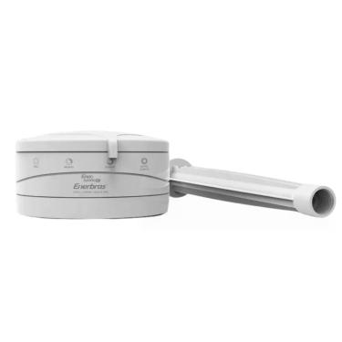 Imagem de Kit Chuveiro Elétrico com Braço Enerbanho 4T 6800W Instalação de Parede com Chuveirinho Branco Enerbras 220V