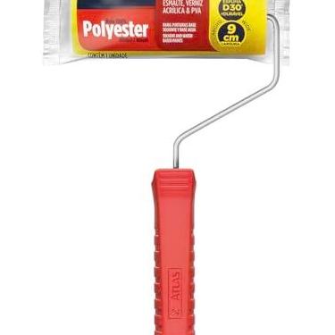 Imagem de Atlas - Rolo de Pintura de Espuma de 9cm em 100% Poliéster e Com Densidade 30 (kg/m³), Cor Amarela