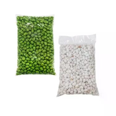 Imagem de Kit Amendoim Salgados Sabor Coco - Cebola e Salsa - Vupi, 500 unidades