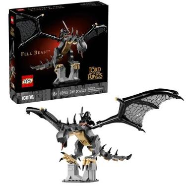 Imagem de LEGO Icons The Lord of The Rings Fell Beast 40693 Building Set for Adults, Featuring Nazgûl Minifigure and Osgiliath Display, 269 Pieces