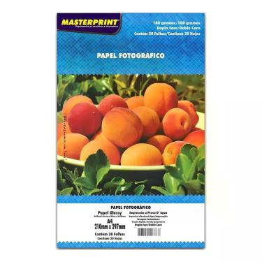 Imagem de papel Foto Glossy Dupla Face 180g/m² A4 - 20 folhas Der - Sem marca