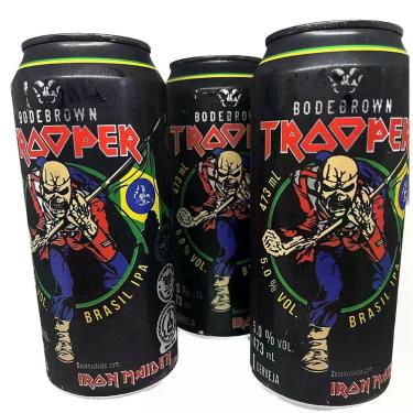 Imagem de Kit 3 Cervejas Iron Maiden Trooper Ipa Cacau Manga Chocolate branco Bo