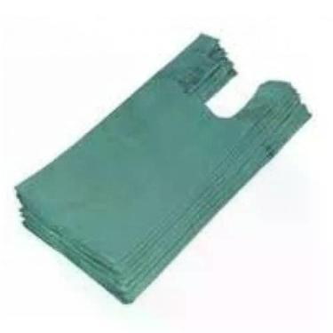 Imagem de Sacola Plástica Reciclada Sacola Reciclada 30 X 40 Verde Pacote com 1 kg Alta Resistência Higipack