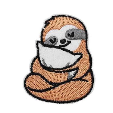 Imagem de Adesivo de ferro bordado de 5 cm Sloth Spirit Animal