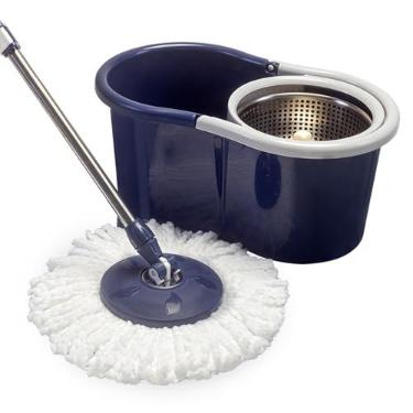 Imagem de Perfect Pro, Mop Tornado, Mop Giratório, Centrífuga 360 com Cesto em Inox, Refil de Limpeza, Para Todos os Tipos de Pisos - Azul
